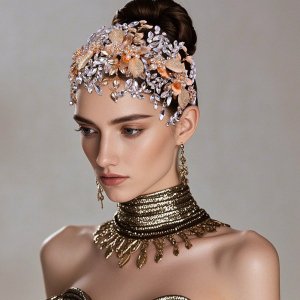 Silver Floral Spark Rhin