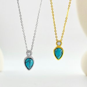 Dainty Teardrop Turquois
